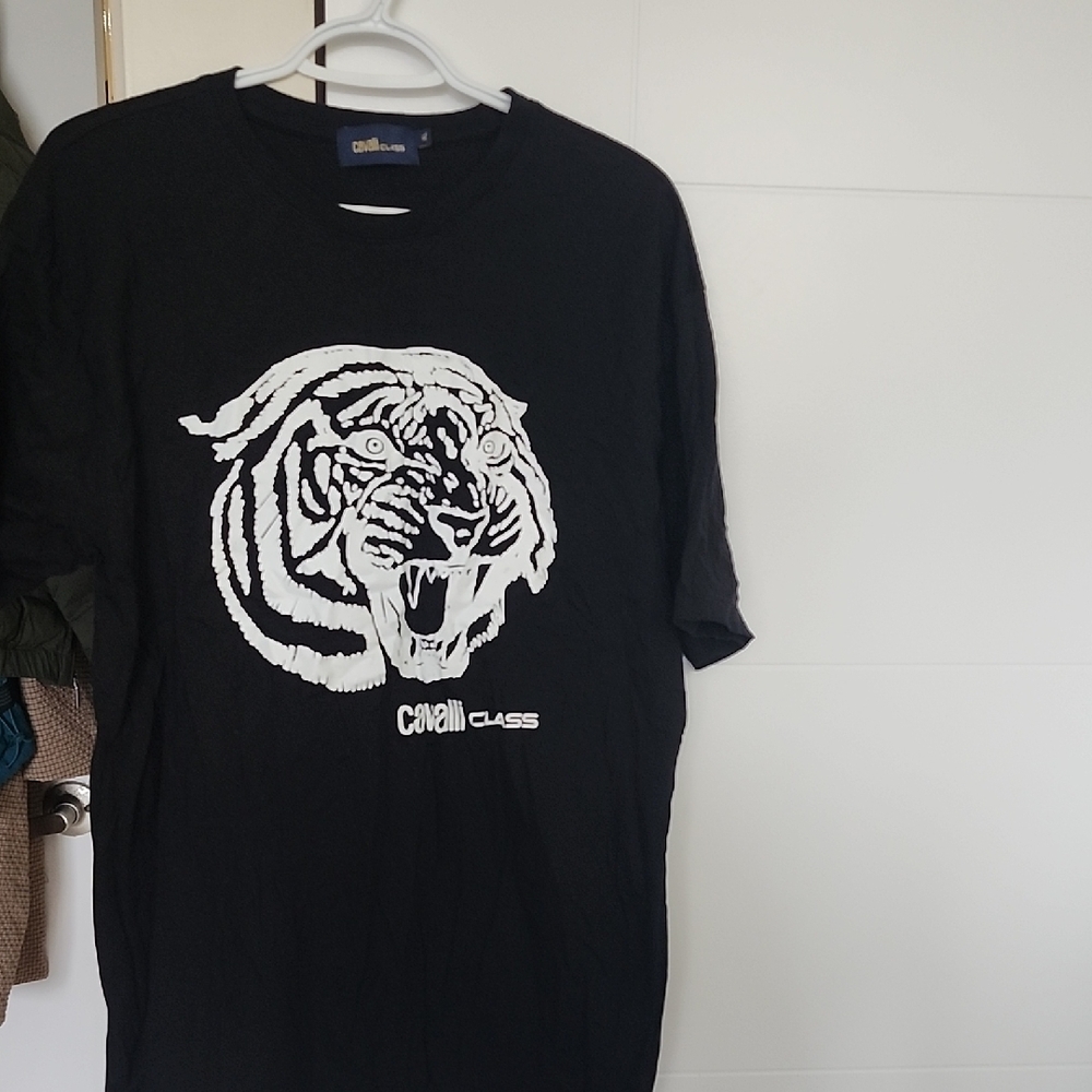 Cavalli Class Size XL Black T-Shirt for Men